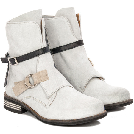 Maciejka women's leather White Boots