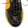 Woman's Sneakers Black and Yellow Leather 