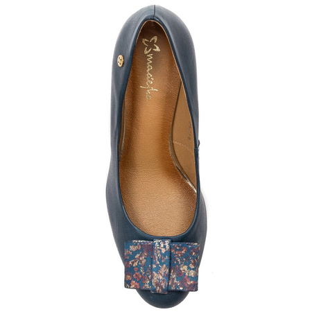 Maciejka Navy-Flowers Pumps 3356A-19/00-1