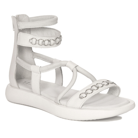 Maciejka Women's natural leather White sandals