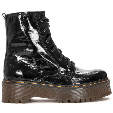 Maciejka Black leather women's Boots