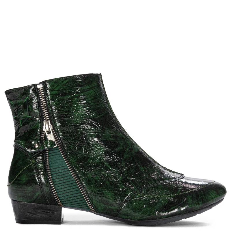 Maciejka Green Leather Women's Boots