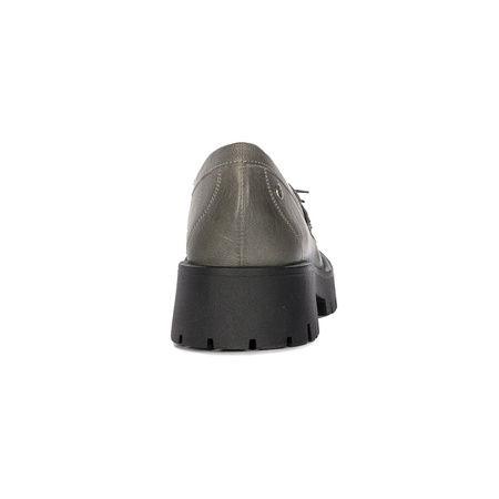 Maciejka Leather Loafers on Stable Platform Grey 5497S-35/00-5