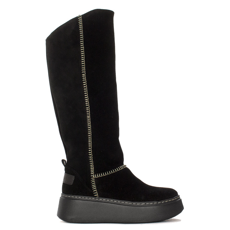 Maciejka Black leather Knee-High Boots 