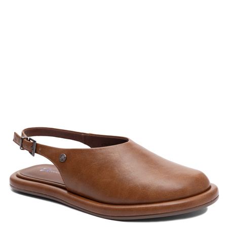 Maciejka Skórzane Półbuty Slingback Minimalistyczne Brązowe K7513-29/00-1