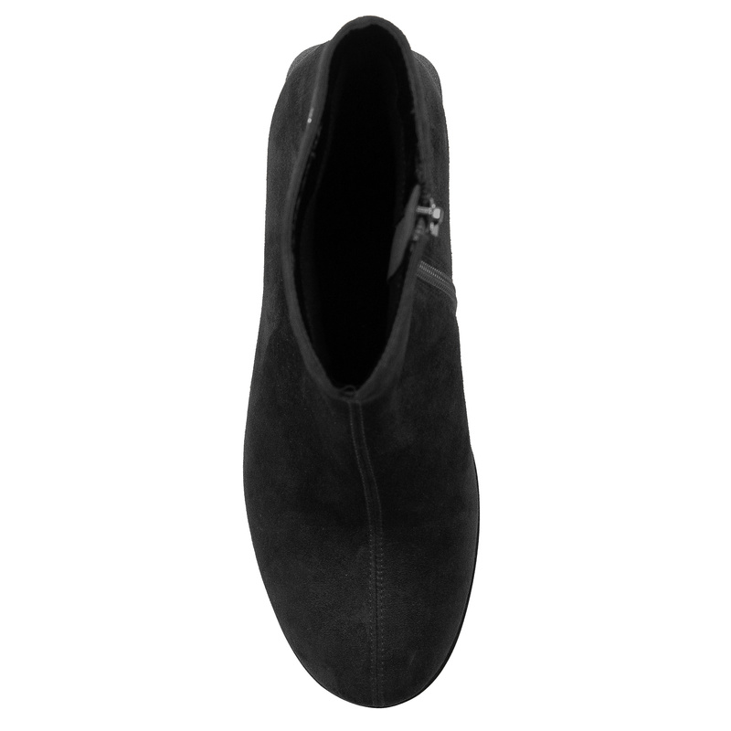 Maciejka Women's Suede Leather Boots on a Decorated Block Heel Black K7202-01/00-8