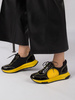 Maciejka Crafted Platform Sneakers Patent Accents Black–Yellow 06295-01/00-8