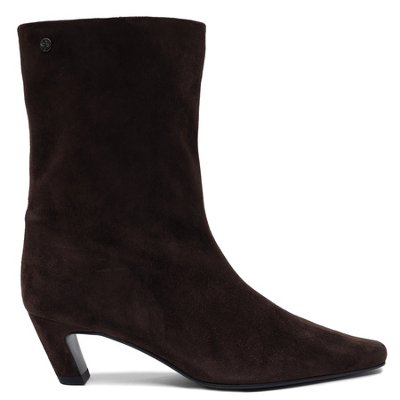 Maciejka Suede Women's Heeled Ankle Boots Chocolate Brown K7791-02/00-7