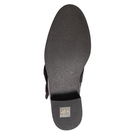 Maciejka Botki Damskie Zamszowo-Skórzane Asymetryczna Klapa Brązowe H7172-29/00-7