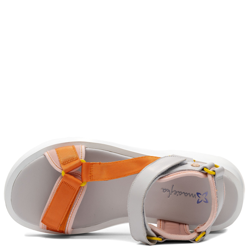Maciejka Leather Platform Sandals Multicolored Orange Pink K7433-18/00-7