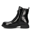 Filippo Women's Patent Leather Ankle Boots, Black