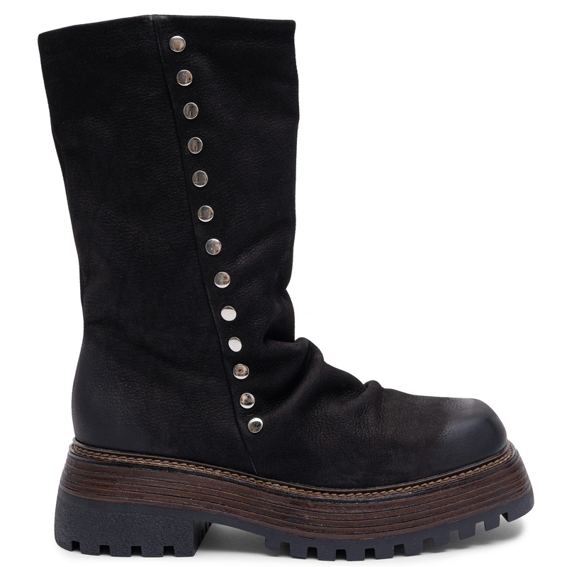 Maciejka Leather Insulated Ankle Boots Black 07595-01/00-8