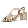  Maciejka Women's High Heel Leather Sandals Beige