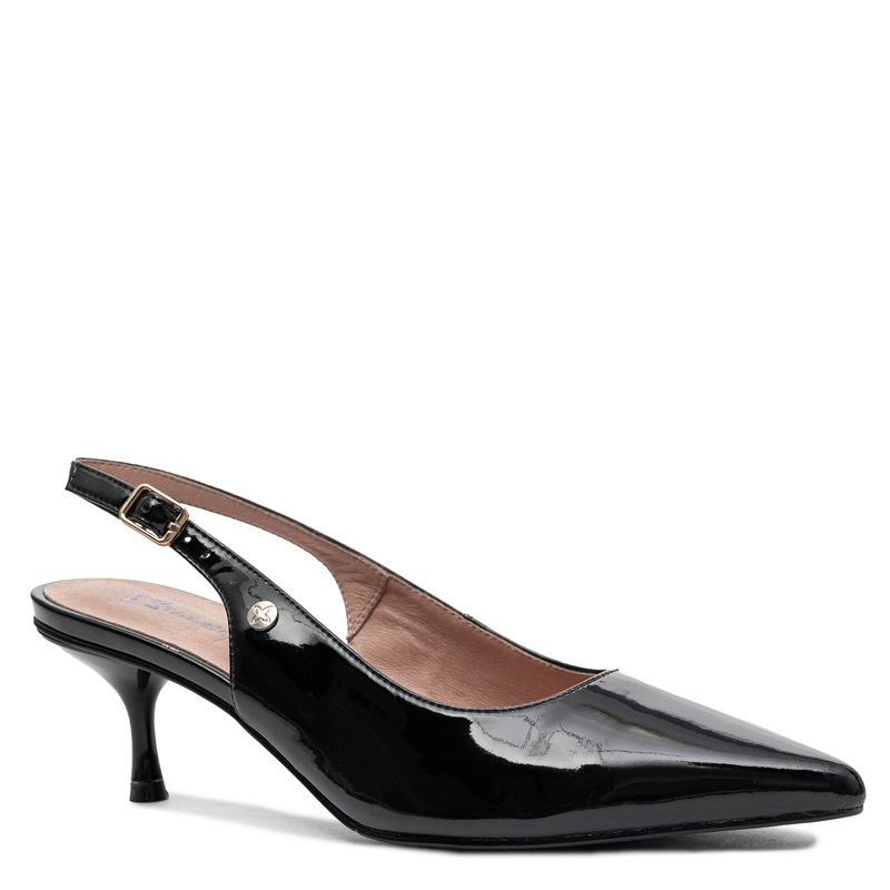 Maciejka Leather Patent Slingback Pumps Black K7448-01/00-1