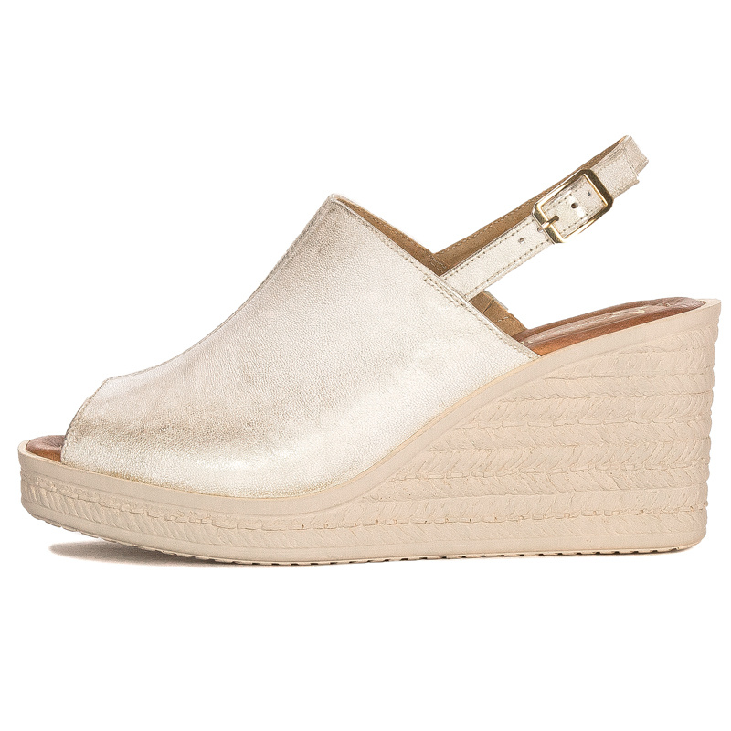 Maciejka Beige & Gold Sandals 6098A-04-00-5