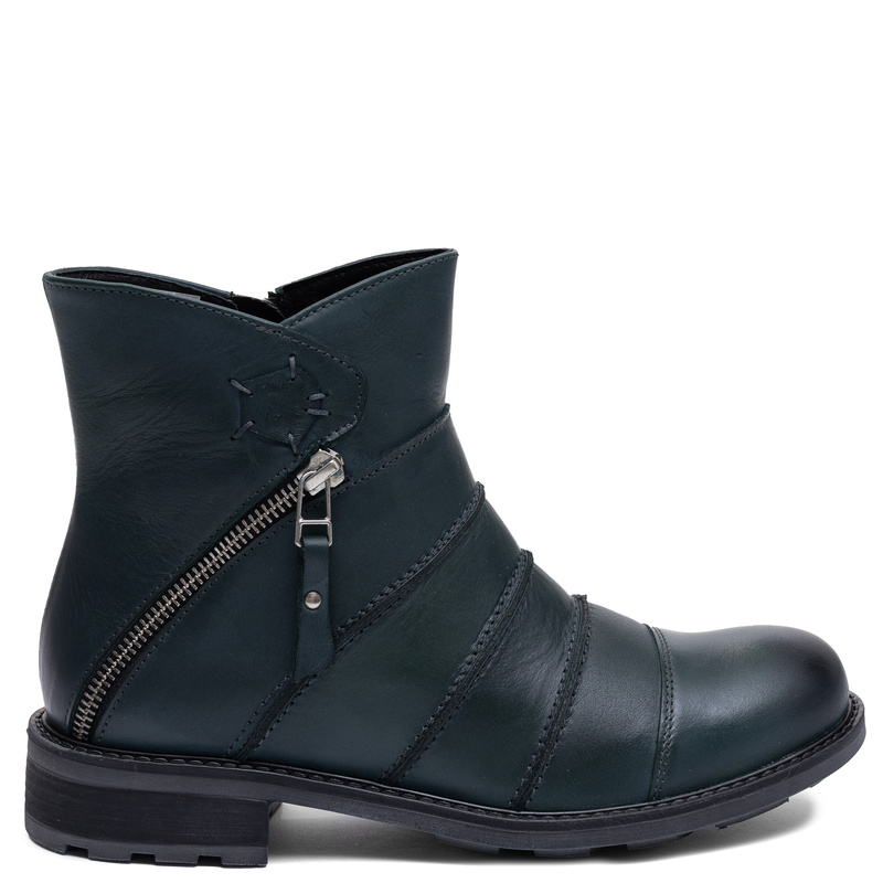 Maciejka Leather Warm Green Boots 07610-43/00-8