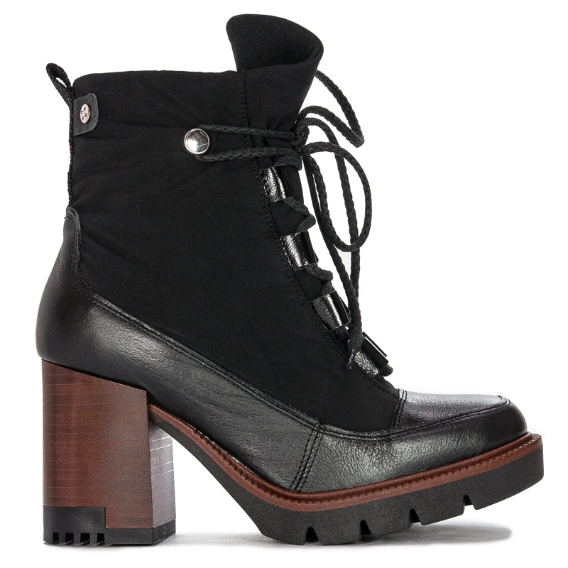 Maciejka Black women's Lace-Up Boots 05777-01/00-8
