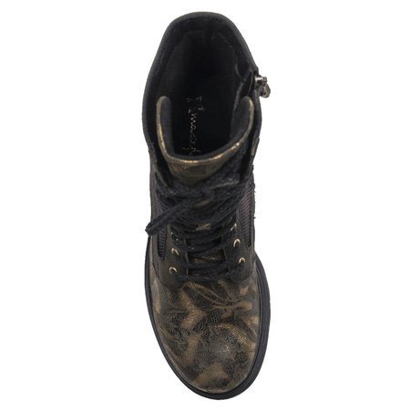 Maciejka Green + Gold Boots 06720-25/00-8