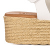 Maciejka white leather women's espadrilles sandals