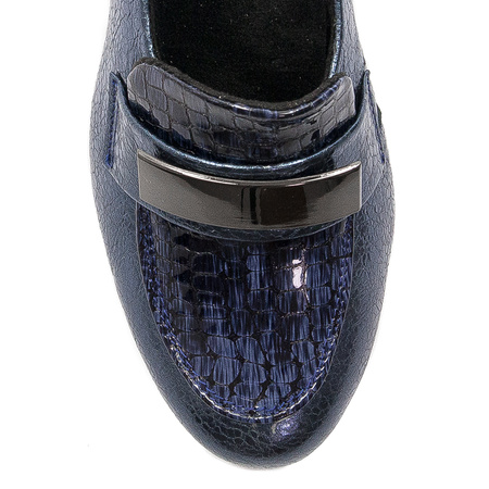 Woman's Pumps Navy Leather 0628517-00-7