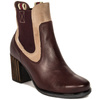 Maciejka Chelsea Ankle Boots Leather Contrast Trim Burgundy 03759-23/00-3