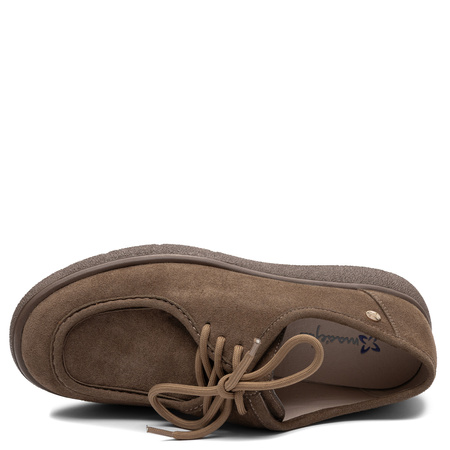 Maciejka Women's Natural Suede Leather Lace-Up Shoes Brown K7189-04/00-1