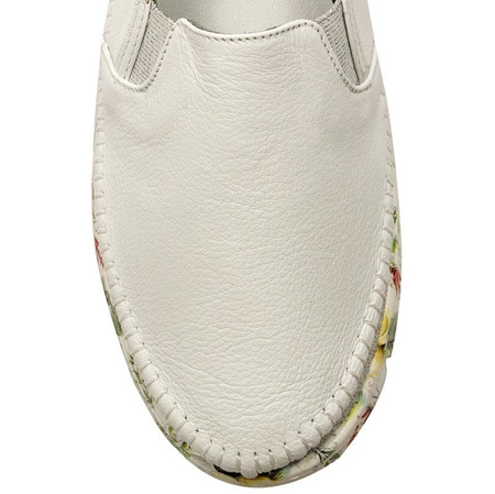 Maciejka Leather Slip-On Loafers Flexible Platform White 03512-11-00-0