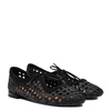 Maciejka Leather Perforated Lace-Up Flats Black 07303-01/00-1