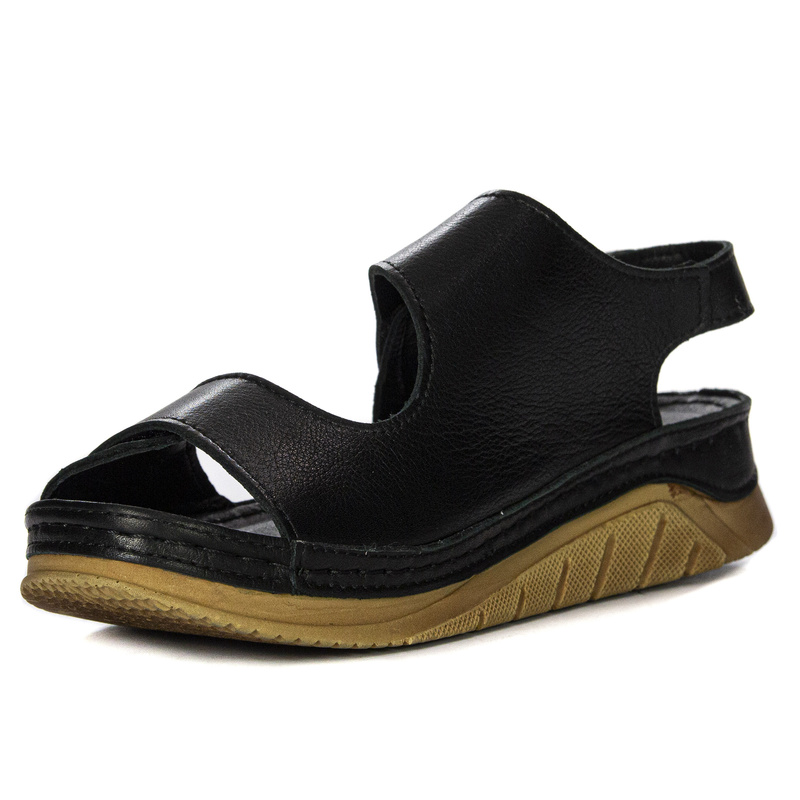 Maciejka Black velcro Sandals L4495-01/00-1