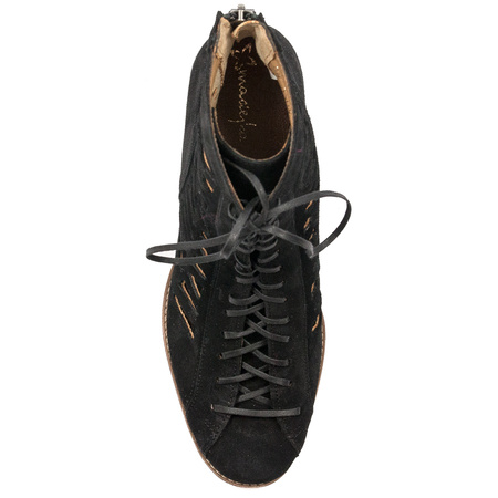 Maciejka Black velor Lace-Up Boots