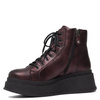 Maciejka Women's Leather Shoes Metallic Purple