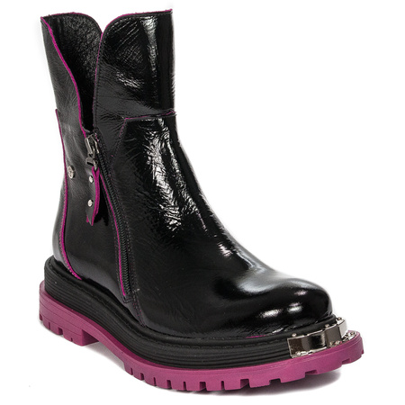 Maciejka Black+Fuchsia Boots 05747-15/00-7