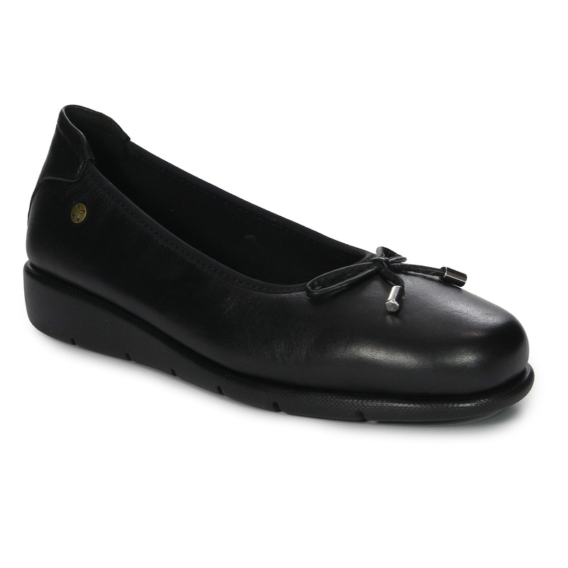 Maciejka Leather Slip-On Platform Shoes Black P6504-01-00-1