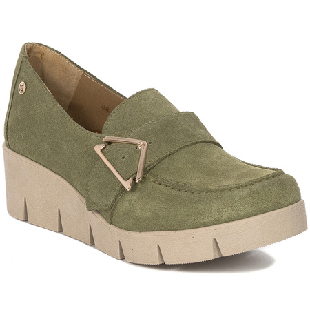 Maciejka Olive suede leather Low Shoes 05829-24/00-1