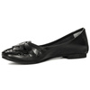 Maciejka Leather Ballerinas Woven Detail Black 01358-01/00-0