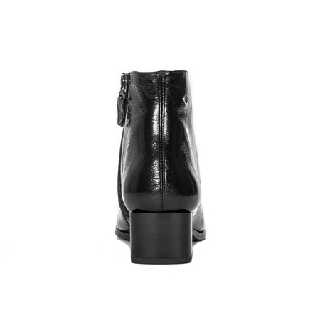 Maciejka Ankle Boots Patent Leather Low Block Heel Black 04777-20/00-3