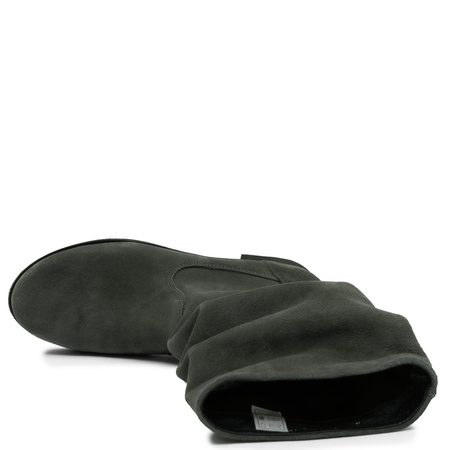 Maciejka Genuine Suede Leather Slouchy Boots Flat Heel Grey 5057W-13/00-6