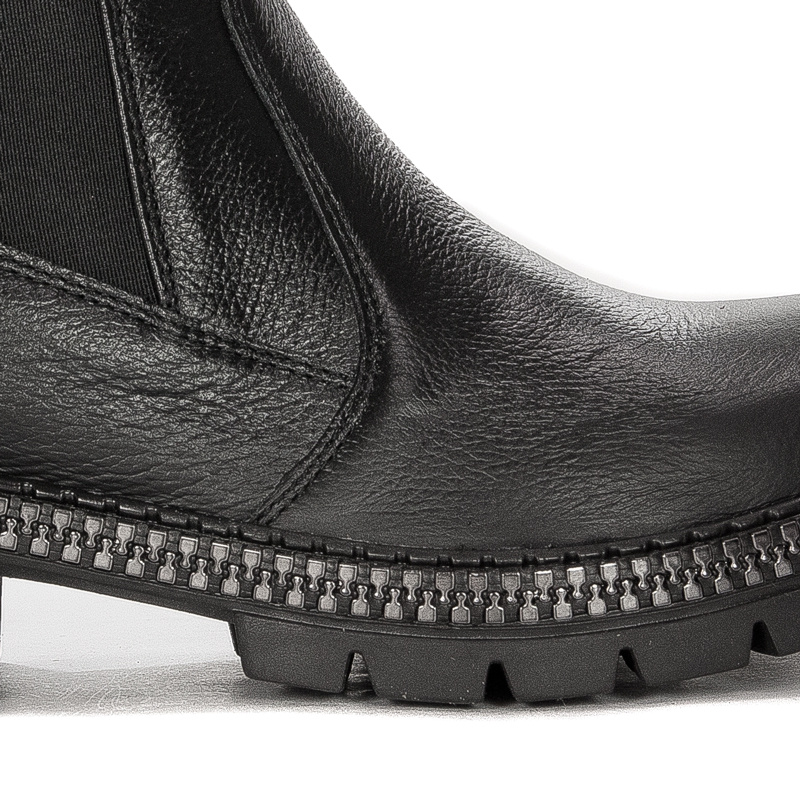 Maciejka Black Leather Women's Boots 05727-01/00-6