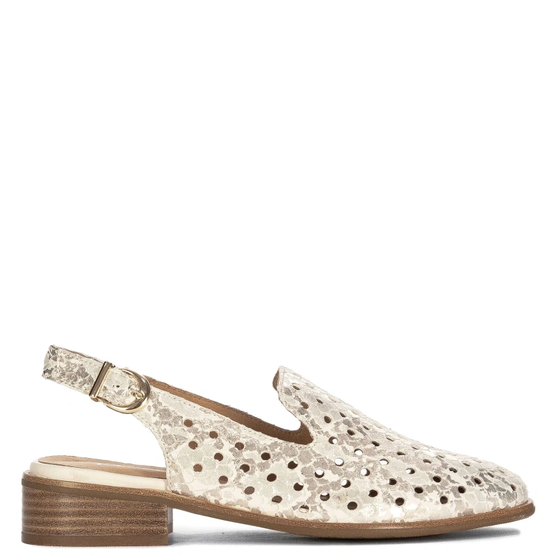 Maciejka Women's Beige and Gold Half Shoes