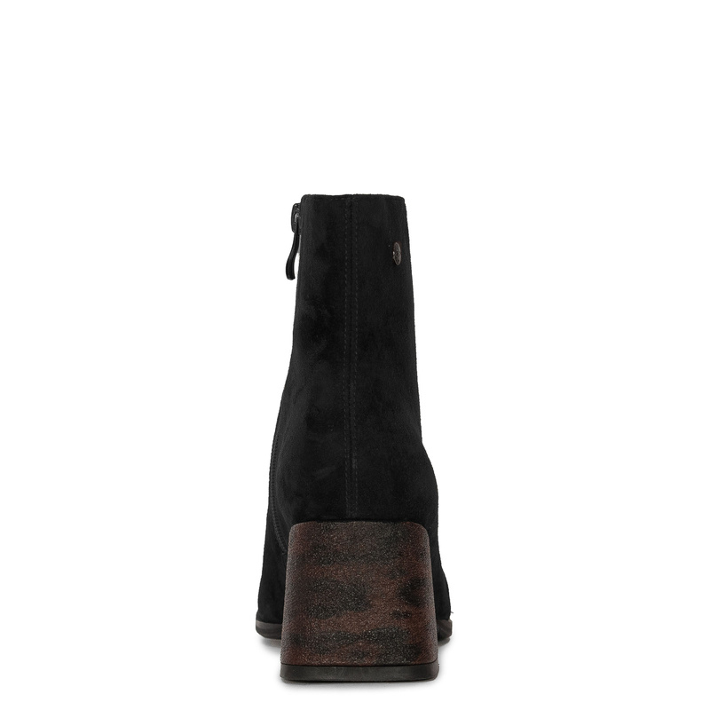 Maciejka Women's Suede Leather Boots on a Decorated Block Heel Black K7202-01/00-8