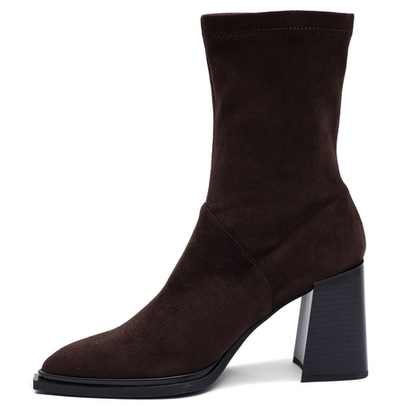 Maciejka Leather Insulated Heeled Boots Chocolate Brown K7804-21/00-7