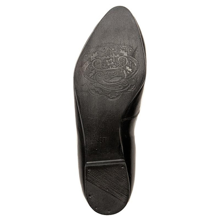 Maciejka leather ballet flats almond toe black 00873-01/00-6