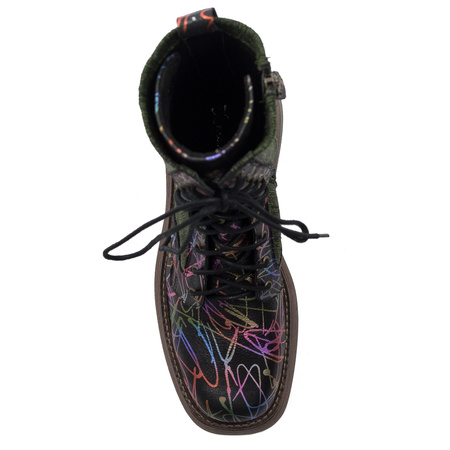 Maciejka Green and Black Boots 06302-09/00-8