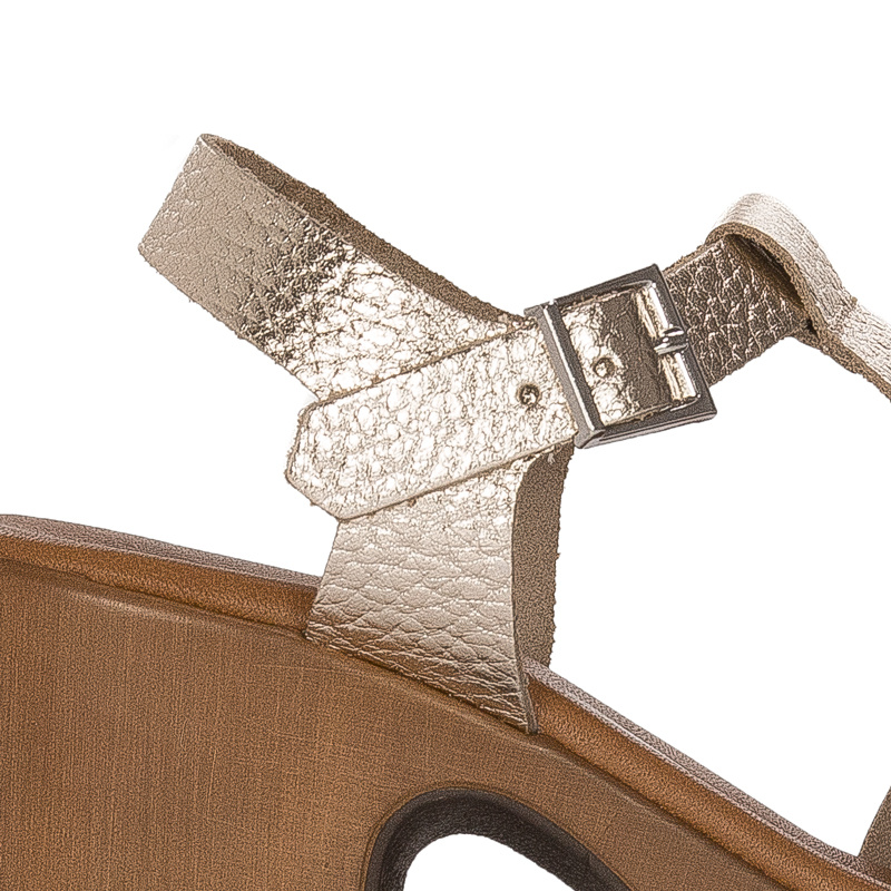 Maciejka Gold Women's Leather Sandals