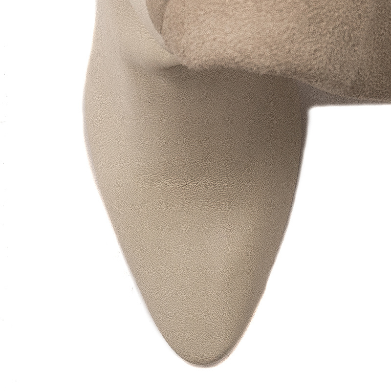 Maciejka Light Beige Knee-High Boots 05784-22/00-8