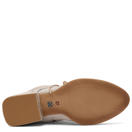 Maciejka Leather Ankle Boots Perforated Airy Gold 07322-25/00-1