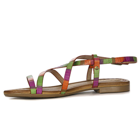 Maciejka Leather Multikolor Women's Sandals 06635-39/00-0