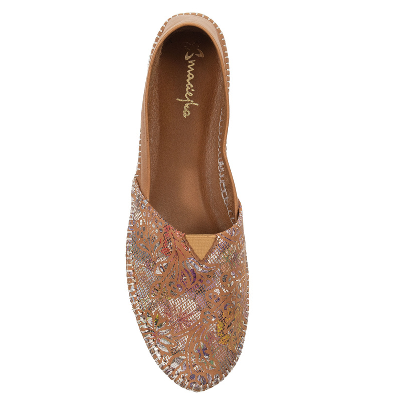 Maciejka Leather Unique Women's Slip On Shoes Ginger T1929-30/00-0