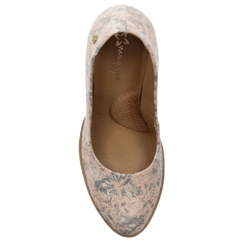 Maciejka Classic Leather Platform Pumps Beige 02629-04-00-1