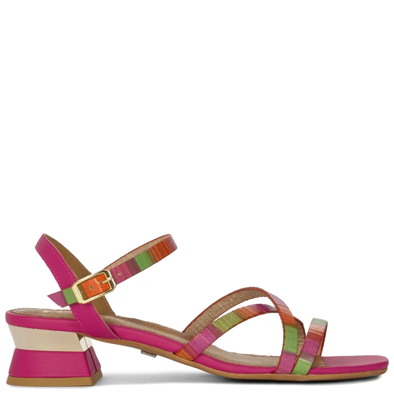 Maciejka Women's Leather Heeled Pink Sandals